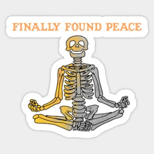 Finally found peace Sticker